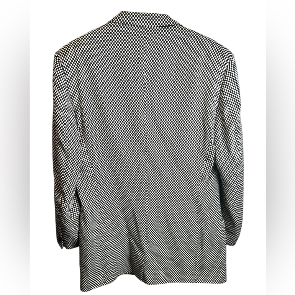 Vintage 90s Gianni Versace Black White Geometric Designer Men’s Blazer Size 40L - Picture 6 of 6